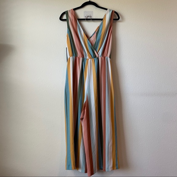 As U Wish Retro Striped Romper NWT - Picture 5 of 6